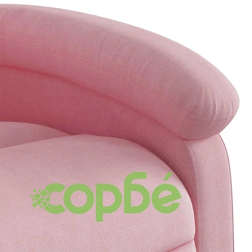 Електрически реклайнер стол от розово кадифе 71x86,5x99,5 см ➤ топ цена ➤ sorbe.bg