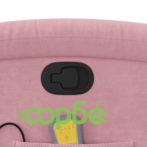 Масажен реклайнер стол с функция за изправяне, розов кадифе 71x86,5x99,5 см ➤ топ цена ➤ sorbe.bg