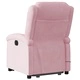 Масажен реклайнер стол с функция за изправяне, розов кадифе 71x86,5x99,5 см