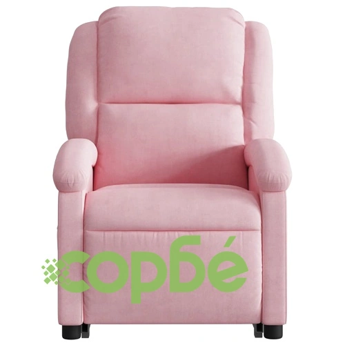 Масажен реклайнер стол с функция за изправяне, розов кадифе 71x86,5x99,5 см ➤ топ цена ➤ sorbe.bg