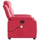 Луксозен електрически масажен реклайнер стол от червена еко кожа, 75 x 92,5 x 100 см
