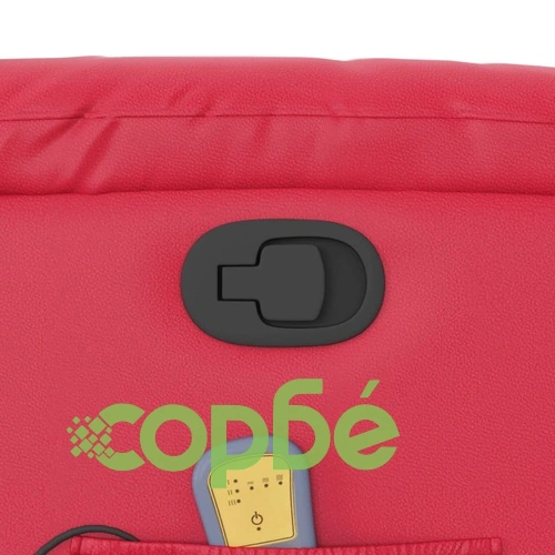 Луксозен изправящ масажен реклайнер стол от червена изкуствена кожа с електрически мотор ➤ топ цена ➤ sorbe.bg