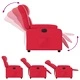 Електрически стол реклайнер с червена изкуствена кожа