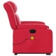 Електрически изправящ масажен реклайнер стол, червен, еко кожа