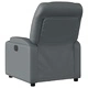 Фотьойл с регулируема облегалка, сив, изкуствена кожа, 74x89x100 см