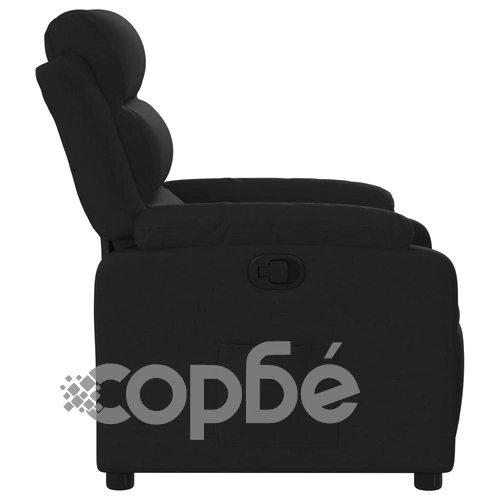 Фотьойл с регулируема облегалка, черен, плат, 75 x 92,5 x 100 см ➤ топ цена ➤ sorbe.bg