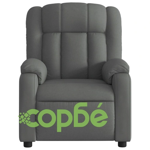 Фотьойл с регулируема облегалка, тъмносив, полиестерен плат, 78 x 92 x 98 см ➤ топ цена ➤ sorbe.bg