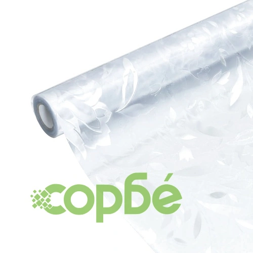 Матирано фолио за прозорци с шарка цветя, PVC, 90x500 см, 4 бр. с 4 скрапера ➤ топ цена ➤ sorbe.bg