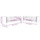 Комплект диван Честърфийлд от 2 части, сив, изкуствена кожа, 174/194 см