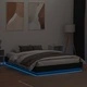 Рамка за легло с LED осветление, инженерно дърво, 120x200 см