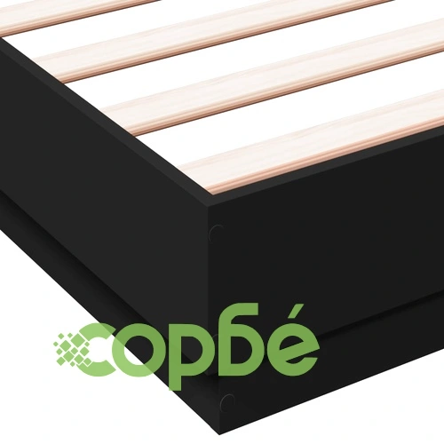 Рамка за легло с LED осветление, инженерно дърво, 120x200 см ➤ топ цена ➤ sorbe.bg
