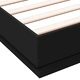 Рамка за легло с LED осветление, инженерно дърво, 120x200 см