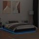 Рамка за легло с LED осветление, черна, 120x190 см, инженерно дърво
