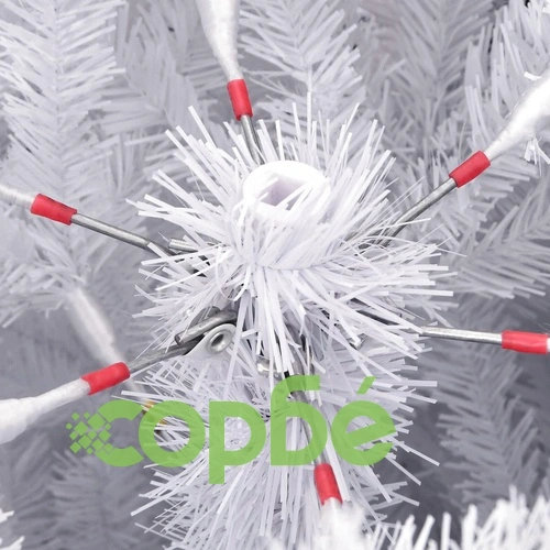 Изкуствена коледна елха 210 см с 300 LED лампички, PVC и стомана ➤ топ цена ➤ sorbe.bg