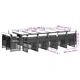 Градински комплект 15 части с възглавници от полиратан - черен