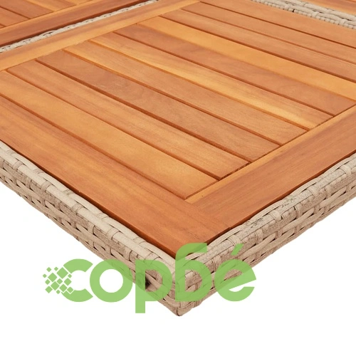 Градински комплект от полиратан, 5 части, с възглавници, бежов ➤ топ цена ➤ sorbe.bg