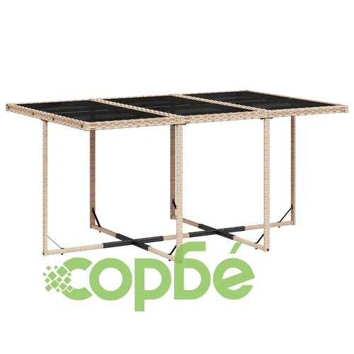 Градински комплект с възглавници, 11 части, бежов полиратан ➤ топ цена ➤ sorbe.bg