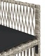 Градински комплект 13 части с възглавници светлосив полиратан 220x106 см