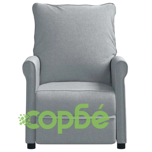 Реклайнер стол с 3 позиции, светлосив текстил, 70x90x98 см ➤ топ цена ➤ sorbe.bg