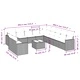 Градински комплект диван 12 части с възглавници кафяв PE ратан