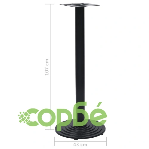 Крак за бистро маса от чугун, черен, 43x107 см ➤ топ цена ➤ sorbe.bg