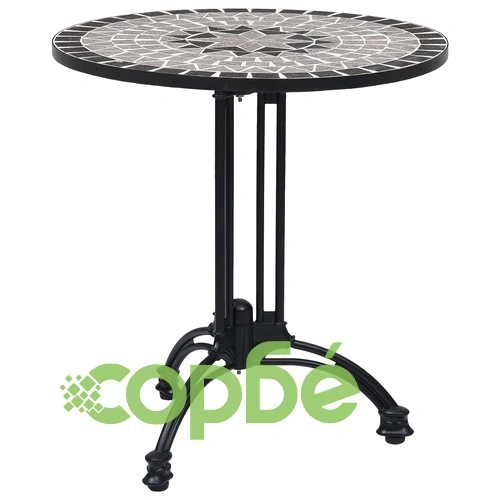 Крак за маса Bistro от лят алуминий, черен, 60x72 cm ➤ топ цена ➤ sorbe.bg