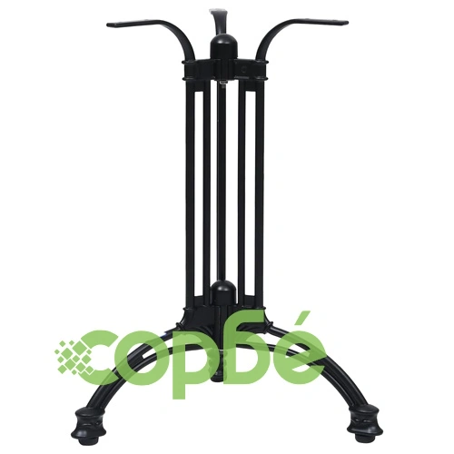 Крак за маса Bistro от лят алуминий, черен, 60x72 cm ➤ топ цена ➤ sorbe.bg