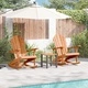 Люлеещ се стол Adirondack, 2 броя, кафяв, масивна тикова дървесина, 100 x 77 x 99 см