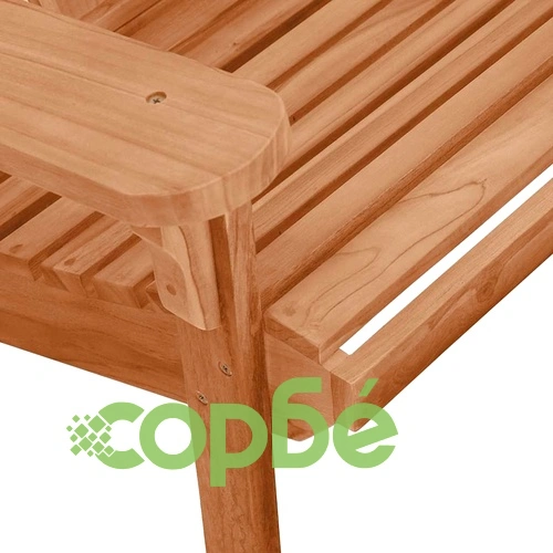 Люлеещ се стол Adirondack, 2 броя, кафяв, масивна тикова дървесина, 100 x 77 x 99 см ➤ топ цена ➤ sorbe.bg