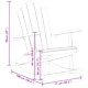 Люлеещ се стол Adirondack, 2 броя, кафяв, масивна тикова дървесина, 100 x 77 x 99 см