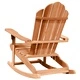 Люлеещ се стол Adirondack, 2 броя, кафяв, масивна тикова дървесина, 100 x 77 x 99 см