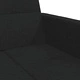 2-местен разтегателен диван с табуретка, Черен, 100% полиестер, 220x84,5x69 см