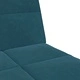 Разтегателно канапе с табуретка 2 места, кадифе, синьо, 200x84,5x69 см