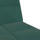Разтегателно канапе с табуретка 200x84,5x69 см, кадифе, тъмнозелено