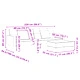 Луксозно 2-местно разтегателно канапе с табуретка от черно кадифе, 220 x 100 см