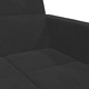 Луксозно 2-местно разтегателно канапе с табуретка от черно кадифе, 220 x 100 см