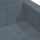 2-местно разтегателно канапе с табуретка от кадифе, тъмносиво, 220 x 84,5 см