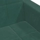 2-местно разтегателно канапе с табуретка от кадифе, тъмнозелено, 220 см