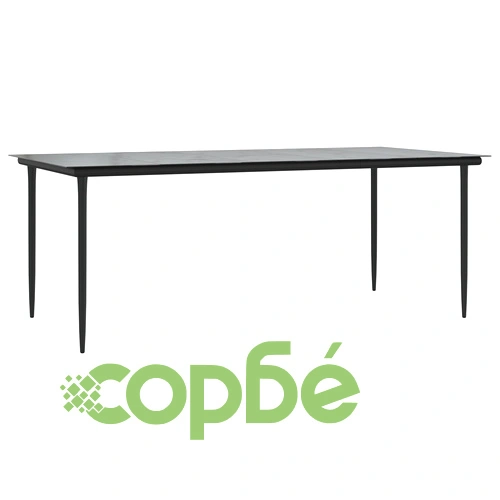 9 Части Градински Комплект за Хранене от Сив Поли Ратан ➤ топ цена ➤ sorbe.bg