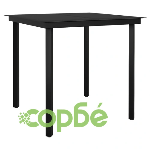 Комплект за градинско хранене от 3 части с маса и столове от сив полиратан ➤ топ цена ➤ sorbe.bg