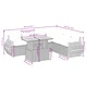 Комплект градински диван 7 части с възглавници, полиратан, сив