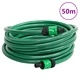 Макара за маркуч на количка с 50 м PVC маркуч, поцинкована стомана