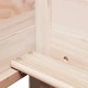 Дневно легло от масивна борова дървесина с покрив без матрак 80x200 см