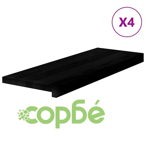 Стълбищни стъпала от масивен дъб, 4 бр, тъмнокафяви, 70x30x2 см ➤ топ цена ➤ sorbe.bg