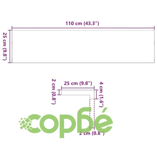 Стълбищни стъпала от масивен дъб 2 бр, 110x25x2 см, необработени ➤ топ цена ➤ sorbe.bg