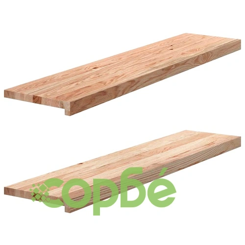 Стълбищни стъпала от масивен дъб 2 бр, 110x25x2 см, необработени ➤ топ цена ➤ sorbe.bg