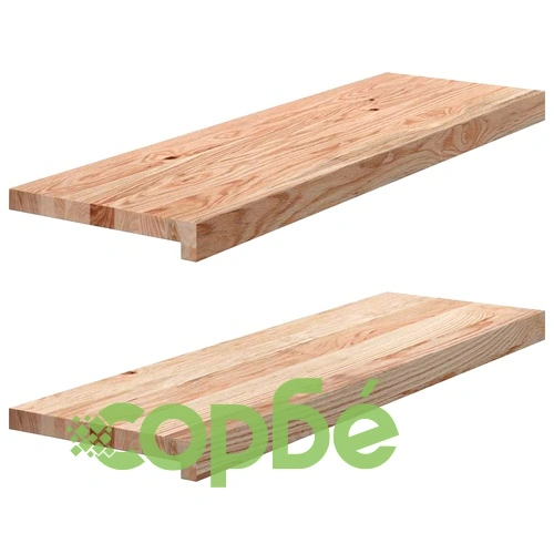Стълбищни стъпала от масивен дъб, 2 бр, 80x30x2 см, необработени ➤ топ цена ➤ sorbe.bg