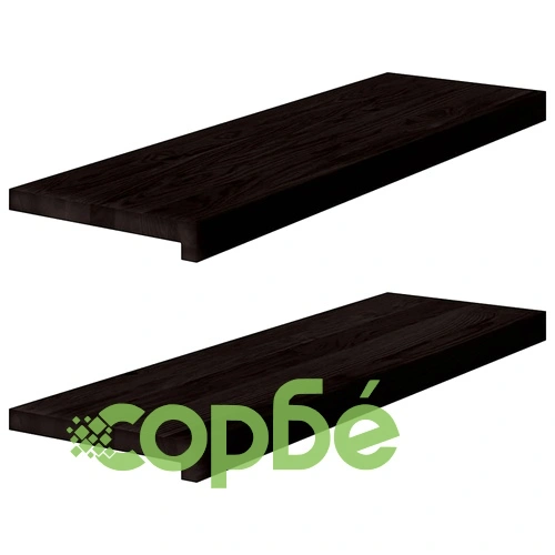 Стълбищни стъпала от масивен дъб, 2 бр, тъмнокафяви, 80x30x2 см ➤ топ цена ➤ sorbe.bg