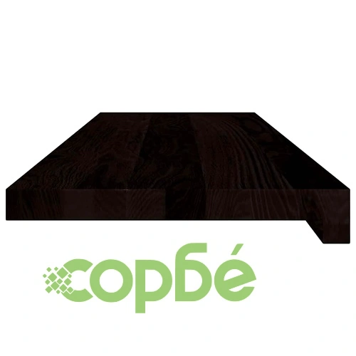 Стълбищни стъпала от масивен дъб, 2 бр, тъмнокафяви, 80x30x2 см ➤ топ цена ➤ sorbe.bg