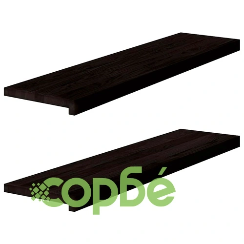 Стълбищни стъпала от масивен дъб, 2 бр, тъмнокафяви, 100x30x2 см ➤ топ цена ➤ sorbe.bg